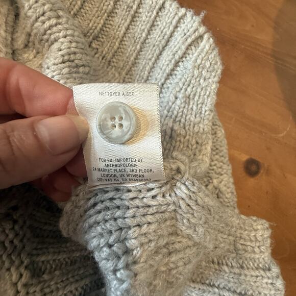 Anthropologie Sparrow Womens Cowl Neck Cable Knit Wool Sweater Dress Size XS - Picture 15 of 15